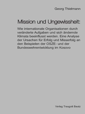 cover image of Mission und Ungewissheit